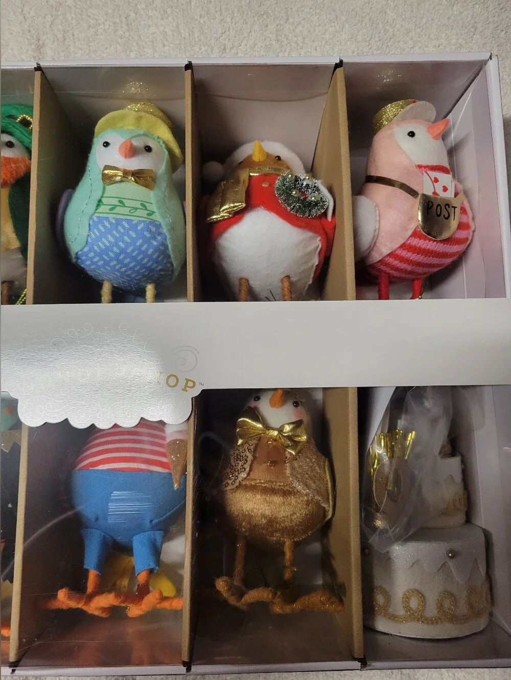 Wondershop 10pc Featherly Friends 2025 Anniversary Collection Christmas Bird Set